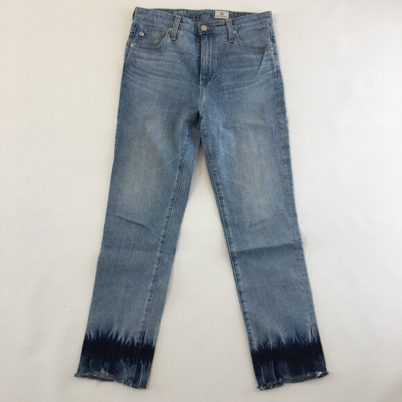 Ag Adriano Goldschmied The Isabelle High Waist Crop Straight Leg Jeans 28 - Picture 1 of 12